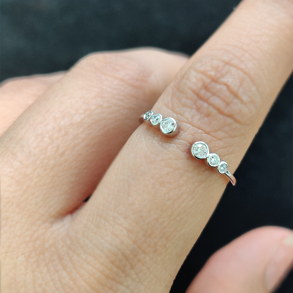 Bezel set deals stackable rings